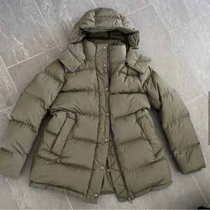 Olive Green Puffer Jacket